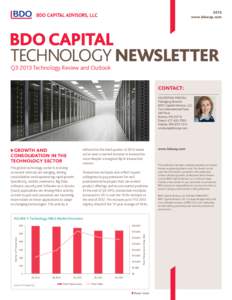 2013 www.bdocap.com Q3 2013 Technology Review and Outlook CONTACT: VALENTINA MIDURA