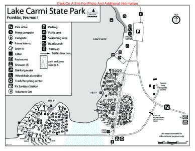 Click On A Site For Photo And Additional Information  Lake Carmi State Park North