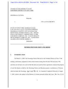 Case 5:05-cv[removed]LEK-DRH Document 100  Filed[removed]Page 1 of 16 UNITED STATES DISTRICT COURT NORTHERN DISTRICT OF NEW YORK