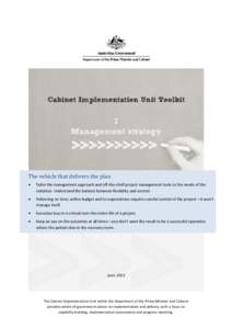 Implementation Toolkit - 7. Management strategy