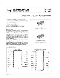 L293B L293E PUSH-PULL FOUR CHANNEL DRIVERS .. ..