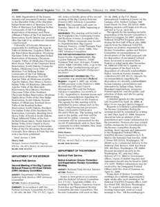 8360  Federal Register / Vol. 73, No[removed]Wednesday, February 13, [removed]Notices 14, 2008. Repatriation of the human remains and associated funerary objects