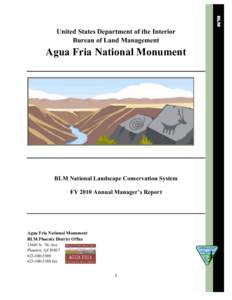United States Department of the Interior 	 Bureau of Land Management Agua Fria National Monument