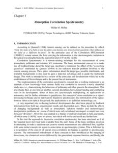 Chapter 1: M.M. Millán / Absorption Correlation Spectrometry  1 Chapter 1 Absorption Correlation Spectrometry