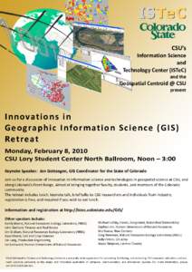 CSU’s Information Science and Technology Center (ISTeC) and the
