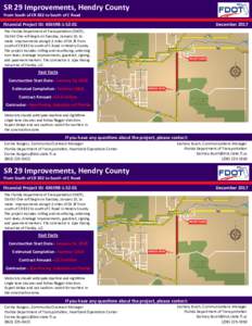 SR 29 Improvements, Hendry County From South of CR 832 to South of C Road Financial Project ID: December 2017