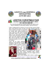 LEISTON-cum-SIZEWELL NEWSLETTER AUTUMN 2013