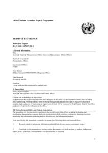 Microsoft Word - RAF[removed]P037-01-V OCHA AE in Humanitarian Affairs Dakar.doc