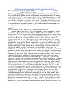 Southern Campaign American Revolution Pension Statements & Rosters Pension application of John Parry (Perry) W975 Jane fn76NC Transcribed by Will Graves[removed]