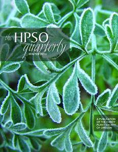 the HPSO  quarterly WINTER[removed]A PUBLICATION