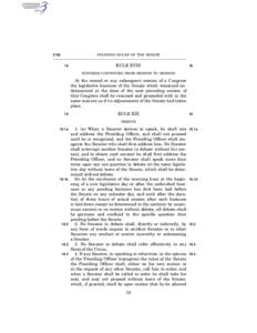 Public law / Separation of powers / United States Senate / Quorum / Standing Rules of the United States Senate /  Rule VI / Standing Rules of the United States Senate / Government / Standing Rules of the United States Senate /  Rule XIX