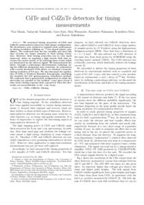 IEEE TRANSACTIONS ON NUCLEAR SCIENCE, VOL. XX, NO. Y, MONTHCdTe and CdZnTe detectors for timing measurements