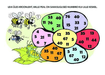 LEIA ÜLES KROONLEHT, MILLE PEAL ON SAMASUGUSED NUMBRID KUI LILLE KESKEL.   