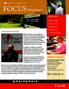FOCUS Newsletter  MAY 2015 IN THIS ISSUE •	 FPCC Activities