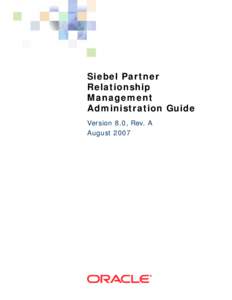 Siebel Partner Relationship Management Administration Guide