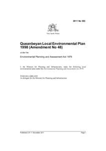 2011 No 583  New South Wales Queanbeyan Local Environmental Plan[removed]Amendment No 48)