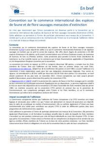 Convention sur le commerce international des espèces de faune et de flore sauvages menacées d’extinction