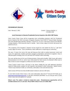 Community emergency response team / Federal Emergency Management Agency / Harris County /  Texas / Citizen Corps / Atascocita /  Texas / Incident response team / Public safety / Management / Emergency management
