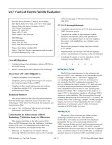 Hydrogen technologies / Sustainability / Emerging technologies / Battelle Memorial Institute / United States Department of Energy National Laboratories / National Renewable Energy Laboratory / Hydrogen vehicle / Fuel cell / Renewable energy / Technology / Hydrogen economy / Energy