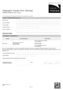 Facsimile[removed]or[removed]Telegraphic Transfer Form (Sterling) STANLIB Offshore Unit Trusts The Trust is regulated as a Collective Investement Fund by the Jersey Financial Services Commission.