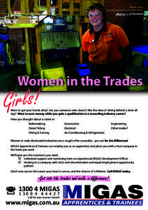 Amber Zinke Engineering Mechanical Apprentice Women in the Trades  !