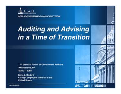 GAO-08-842CG Auditing and Advising in a Time of Transition