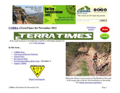 CORBA eTerraTimes for NovembereTerraTimes Archive  If this email message is not displaying correctly, it will display properly for