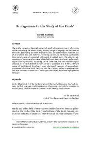 Iran and the Caucasus[removed]Prolegomen a to the Study of the Ku rds *