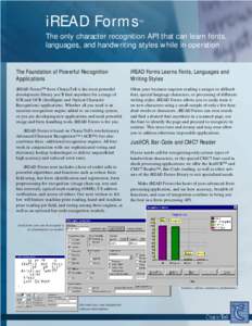 Computing / Science / Adobe Systems / Graphics file formats / Automatic identification and data capture / Optical mark recognition / Handwriting recognition / Tagged Image File Format / Universal Product Code / Artificial intelligence applications / Artificial intelligence / Optical character recognition