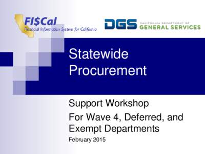 Statewide Procurement Support Workshop