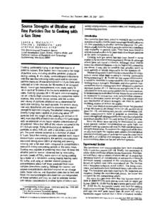 Environ. Sci. Techno[removed], 38, [removed]Source Strengths of Ultrafine and Fine Particles Due to Cookingwith  a GasStove