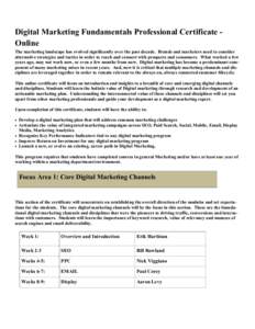 Microsoft Word - Digital Marketing Fundamentals Professional Certificate Module Descriptions.docx
