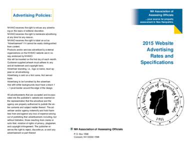 NH Association of Assessing Officials Advertising Policies:  ...your source for property