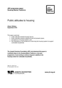 Public attitudes to housing