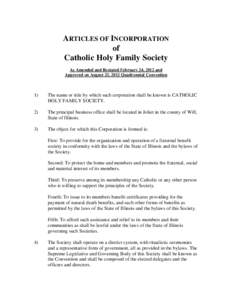 Articles of Incorporation