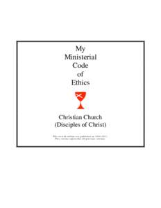 My Ministerial Code of Ethics