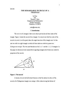 Triangles / Right triangle / Triangle / Pythagorean triple / Incircle and excircles of a triangle / Special right triangles / Integer triangle / Semiperimeter / Trigonometric functions / Geometry / Triangle geometry / Euclidean geometry