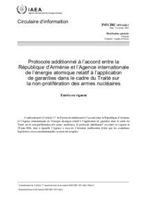 INFCIRC/455/Add.2 - Protocol Additional to the Agreement between the Republic of Armenia and the International Atomic Energy Agency for the Application of Safeguards in Connection with the Treaty on the Non-Proliferation