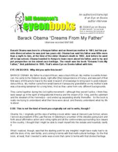 Human migration / Family of Barack Obama / Jeremiah Wright controversy / United States / Barack Obama / Luo people