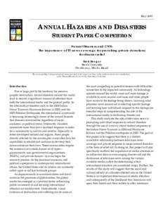 Atlantic hurricane season / Hurricane Katrina / Disaster / Natural disaster / Indian Ocean earthquake and tsunami / CNN / Tsunami / Tōhoku earthquake and tsunami / Criticism of government response to Hurricane Katrina / Management / Emergency management / Physical geography