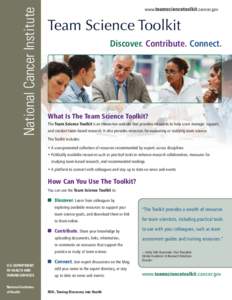 Team Science Toolkit: Discover, Contribute, Connect