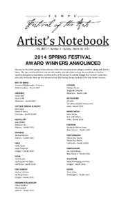 Microsoft Word - The Artist Newsletter - Sunday_2014SpTFA