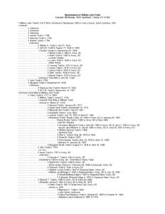 Descendants of William John Todd Compiler: Bill Mosley, 3923 Heartland, Turlock, CA[removed]William John Todd b: Abt 1745 in Scotland d: September 1820 in Horry County, South Carolina, USA +Hannah[removed]2 Unkno