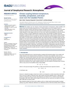 PUBLICATIONS Journal of Geophysical Research: Atmospheres RESEARCH ARTICLE[removed]2014JD022511 Special Section: Fast Physics in Climate Models: