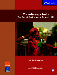 Microfinance India  Thank you for choosing a SAGE product! If you have any comment, observation or feedback, I would like to personally hear from you. Please write to me at  —Vivek Mehra, Managin