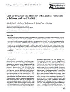 use influences on acidification of freshwaters in Galloway, south-west Scotland Hydrology and Earth SystemLand Sciences, 5(3), 451–458