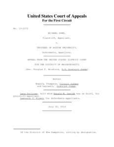 United States Court of Appeals For the First Circuit No[removed]MICHAEL DUNN, Plaintiff, Appellant, v.