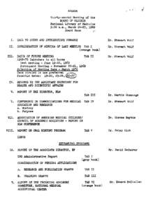 AGENDA  Thirty-second Meeting of the BOARD OF REGENTS National Library of Medicine 9:00 a.m., March 2U-25, 1969