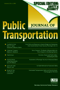 JOURNAL OF  Public Transportation Volume 8, No. 4, 2005 ISSN 1077-291X