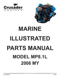 MARINE ILLUSTRATED PARTS MANUAL MODEL MP8.1L 2006 MY L510009-06